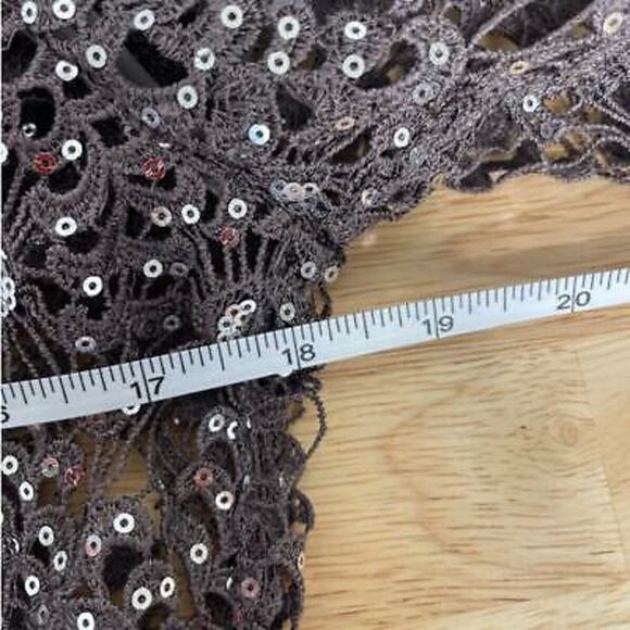 Kay Unger Dress Silver Shimmer Sequin Womens Size 6 Wedding Party Cruise Holiday - Picture 5 of 13